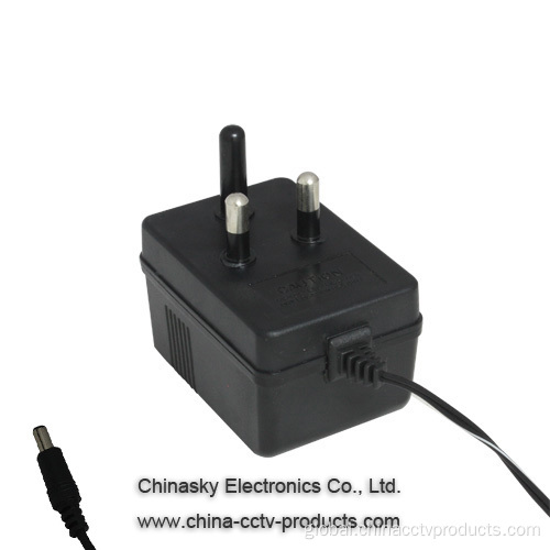 CCTV 24v Power Supply CCTV Power Supply 24VAC 500mA, South African plug Supplier